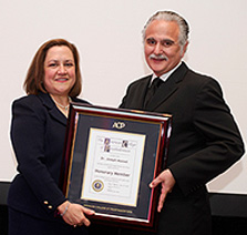 Dr Lily Garcia Welcomes Dr Massad into the American College of Prosthodontics as an Honorary Member.